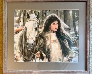 Framed Native American art prints signed by Maija the Artist (https://www.maijatheartist.com/)