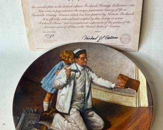 Knowles "The Painter" by Norman Rockwell plate with original box and COA