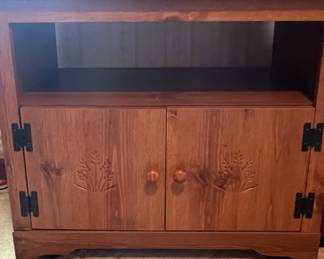 Wood entertainment cabinet