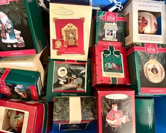 Assorted Hallmark ornaments