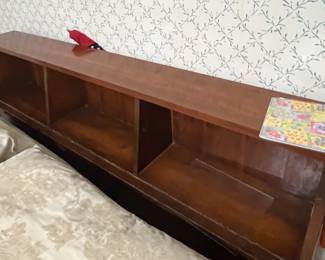 Full size headboard with cubbies