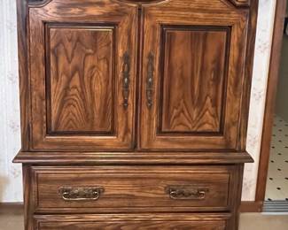 Kimball bedroom set with armoire, dresser, nightstand and queen headboard