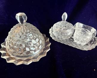 Fostoria glass dish set