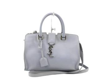 Yves Saint Laurent Baby Cabas 2-Way Shoulder Bag Baby Blue