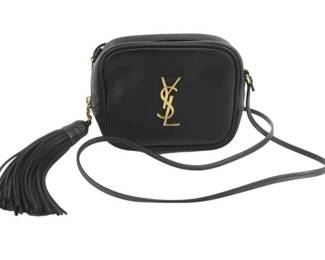 Yves Saint Laurent Nappa Monogram Blogger Bag Black