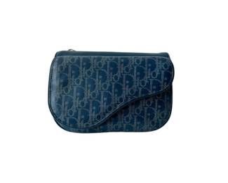 Dior Blue Oblique Galaxy Saddle Bumbag