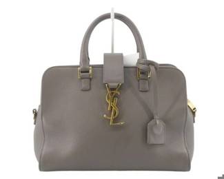 Yves Saint Laurent Baby Cabas 2-Way Shoulder Bag Gray