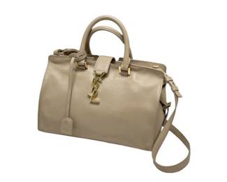 Yves Saint Laurent Baby Cabas 2-Way Shoulder Bag Beige