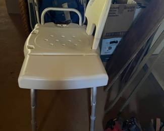 Handicap accessories like this shower chair make an offer, extremely low cost to someone in need...