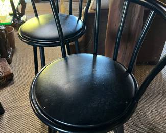 a pair of bar stools..