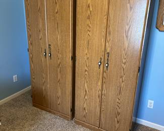 wooden storage cabinets