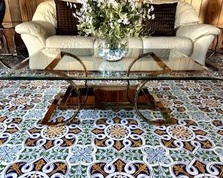 Glass coffee table