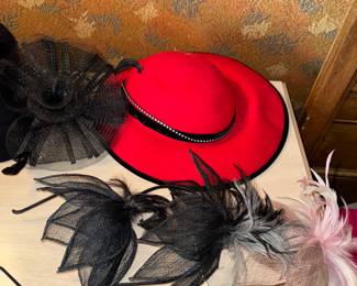 If you come to the sale you might just catch me wearing one of these vintage fascinators.