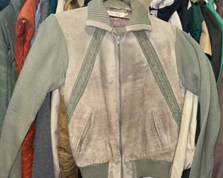 This Oleg Casini suede sweater jacket needs a good cleaning but otherwise in good condition