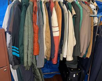 Lots and lots of vintage men’s clothes. Including some great jackets and one piece jumpsuits.