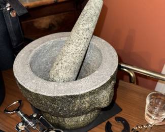 I have seen lots of mortar and pestals but this one is the heaviest I have ever seen!