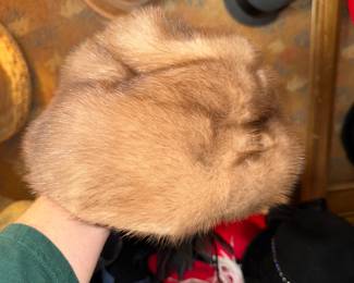 This beautiful blonde mink hat can be worn dressy or not.