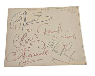 Signed 1965 Moody Blues Full Band