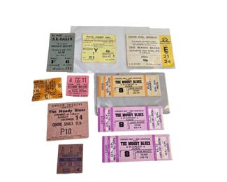 1960-70s Concert Tickets Moody Blues