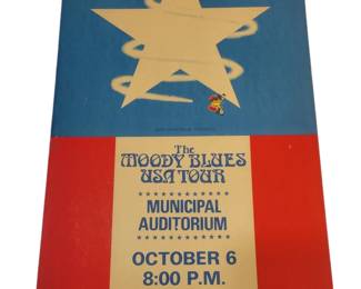 Original 1971 Moody Blues Tour Poster