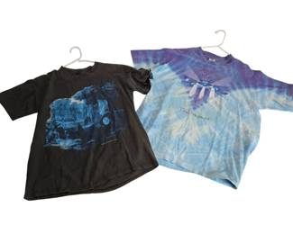2 - Large 1990s Tie Dye Present Moody Blues Shirts