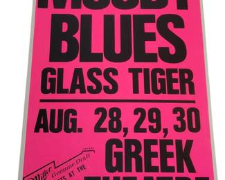 Original 1988 Moody Blues Greek Theatre Poster