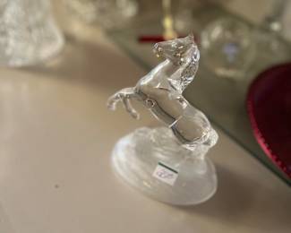 French glass horse