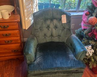 Velvet chair vintage