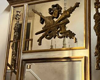 Extra high trumeau mirror