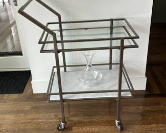 Crate and Barrel Renne Art Deco serving cart