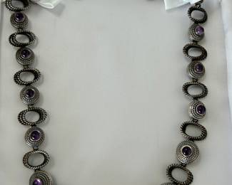 Sterling Silver with Cabochon Amethyst