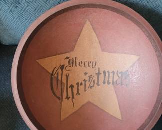 Wooden Merry Christmas Bowl