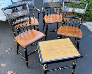 Hitchcock Chairs w/ottoman EXCELLENT Cond set