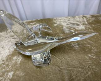 Signed STEUBEN Glass Water Bird