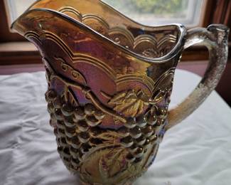 Imperial Smoke Grape Pattern Water Pitcher