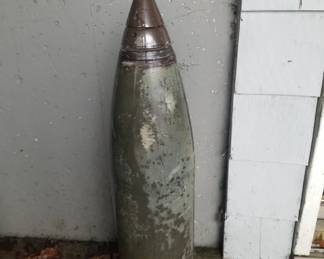 WWII heavy bronze practice projectile 