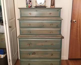PAINTED PINE DRESSER