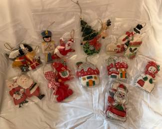 Lots of vintage Christmas ornaments