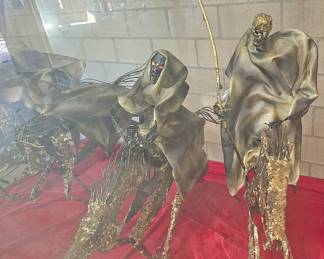 Large "Four Horseman Of The Apocalypse" encased in glass metal sculpture by RON WHITACRE. (1969)