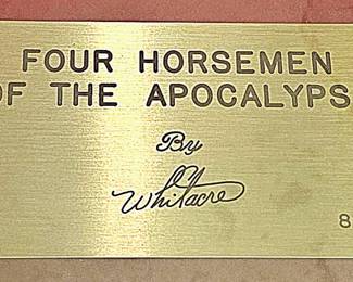 Large "Four Horseman Of The Apocalypse" encased in glass metal sculpture by RON WHITACRE. (1969)