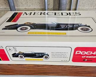 Vintage plastic & metal car models. Including some Pocher (Italy) models. (all unassembled)