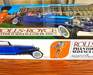 Vintage plastic & metal car models. Including some Pocher (Italy) models. (all unassembled)