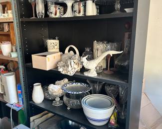shelving and decorative items