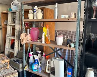 shelving and decorative items