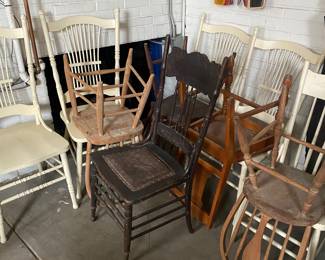 Antique assortment of Chairs