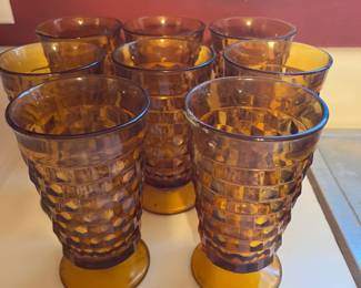 Vintage Marigold Set of Glasses