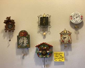 These are great Wintermantel miniature clocks, late 70’s & 80’s, West Germany. 