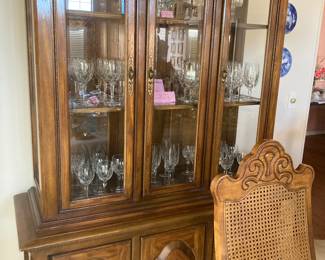 Gorgeous China Cabinet
Crystal - Lady Ann, Gorham Crystal
Tea, water, wine and champagne glasses.