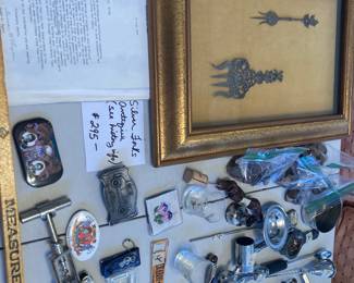 Misc bar items and other small things.
2 framed antique utensils. Information from the Smithsonian Institute on items. Believed to be Dutch.