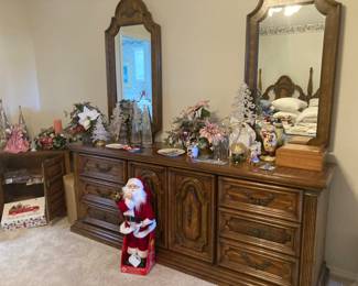 Very nice long dresser, king bed and 2 night stands.